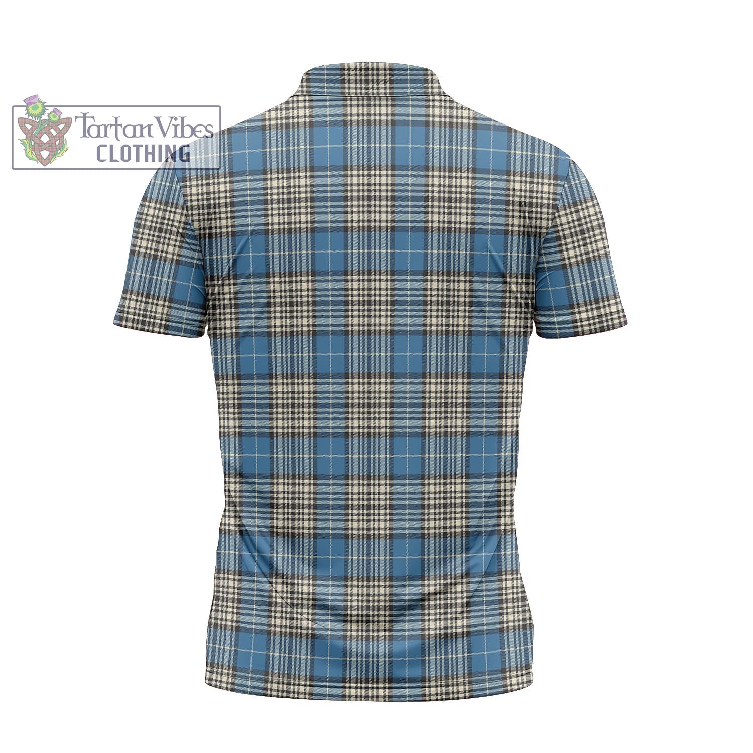 Tartan Vibes Clothing Napier Ancient Tartan Zipper Polo Shirt with Family Crest