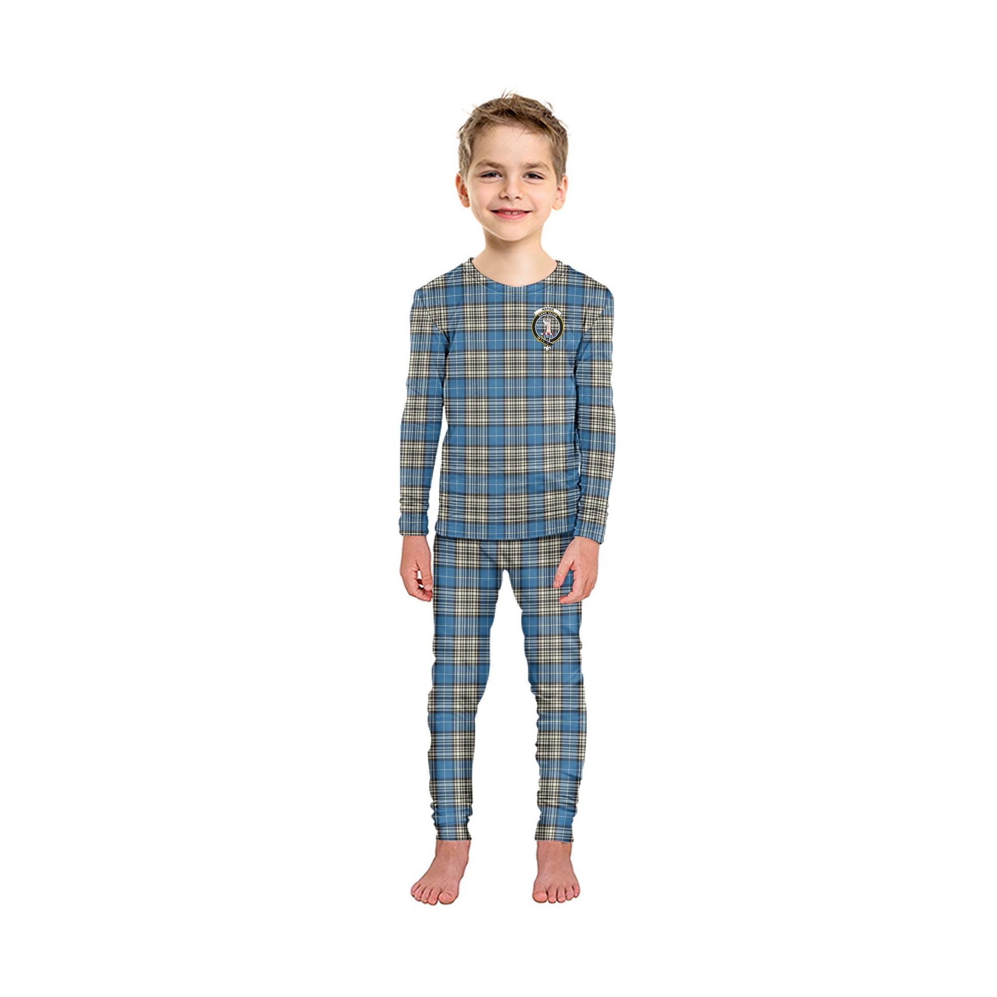 Napier Ancient Tartan Pajamas Family Set with Family Crest - Tartanvibesclothing