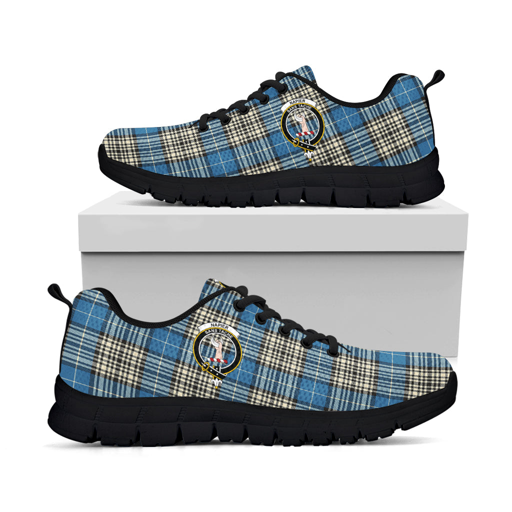 Napier Ancient Tartan Sneakers with Family Crest - Tartan Vibes Clothing