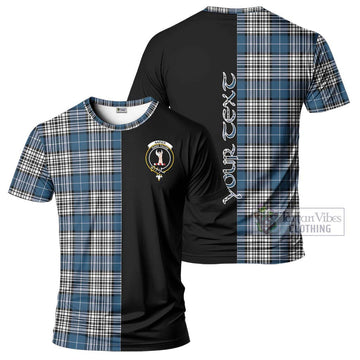 Napier Modern Tartan T-Shirt with Family Crest and Half Of Me Style