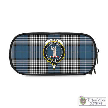 Napier Modern Tartan Pen and Pencil Case with Family Crest