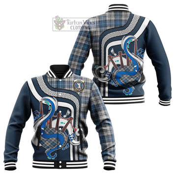 Napier Modern Tartan Baseball Jacket with Epic Bagpipe Style