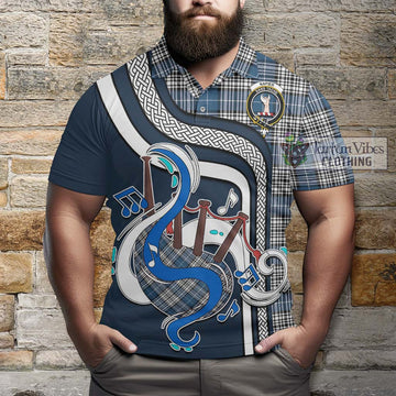 Napier Modern Tartan Polo Shirt with Epic Bagpipe Style