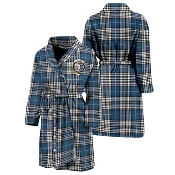 Napier Modern Tartan Bathrobe with Family Crest