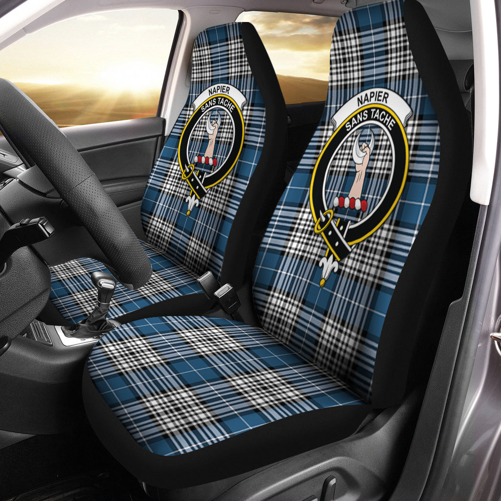 Napier Modern Tartan Car Seat Cover with Family Crest One Size - Tartanvibesclothing