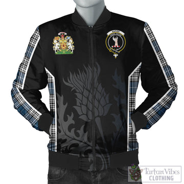 Napier Modern Tartan Bomber Jacket with Family Crest and Scottish Thistle Vibes Sport Style