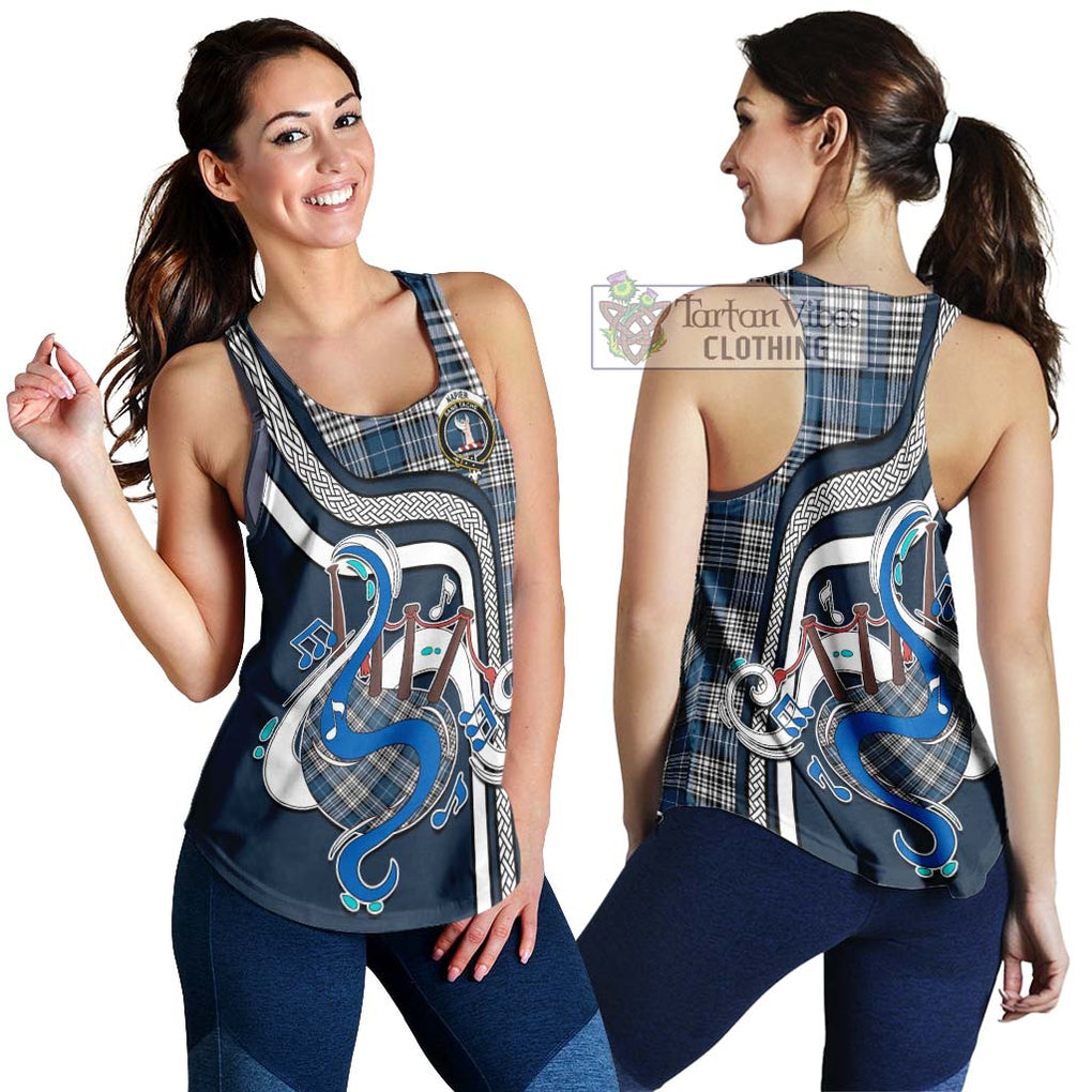 Napier Modern Tartan Women's Racerback Tanks with Epic Bagpipe Style 4XL - Tartanvibesclothing Shop