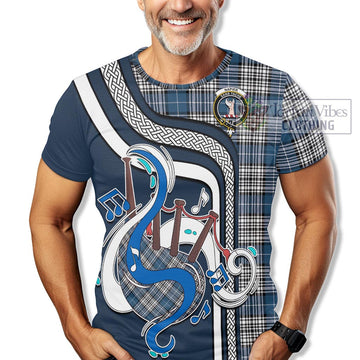 Napier Modern Tartan T-Shirt with Epic Bagpipe Style