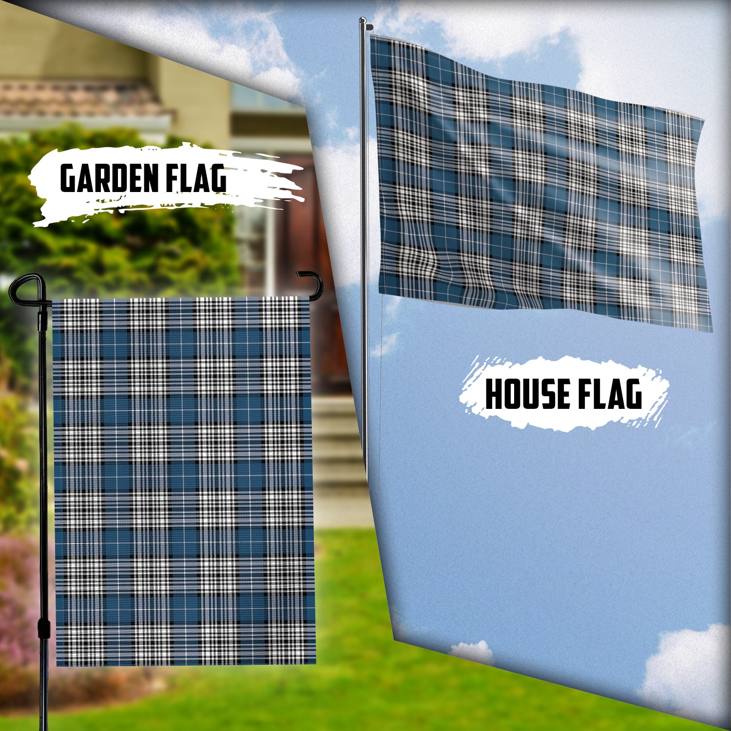 Napier Modern Tartan Flag Garden Flag (Vertical) - Tartan Vibes Clothing