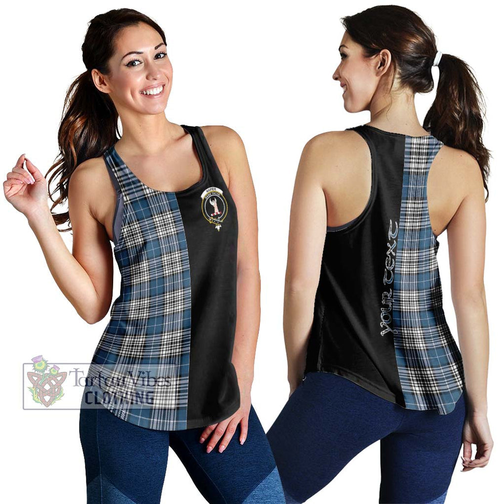 Napier Modern Tartan Women's Racerback Tanks with Family Crest and Half Of Me Style 4XL - Tartanvibesclothing Shop