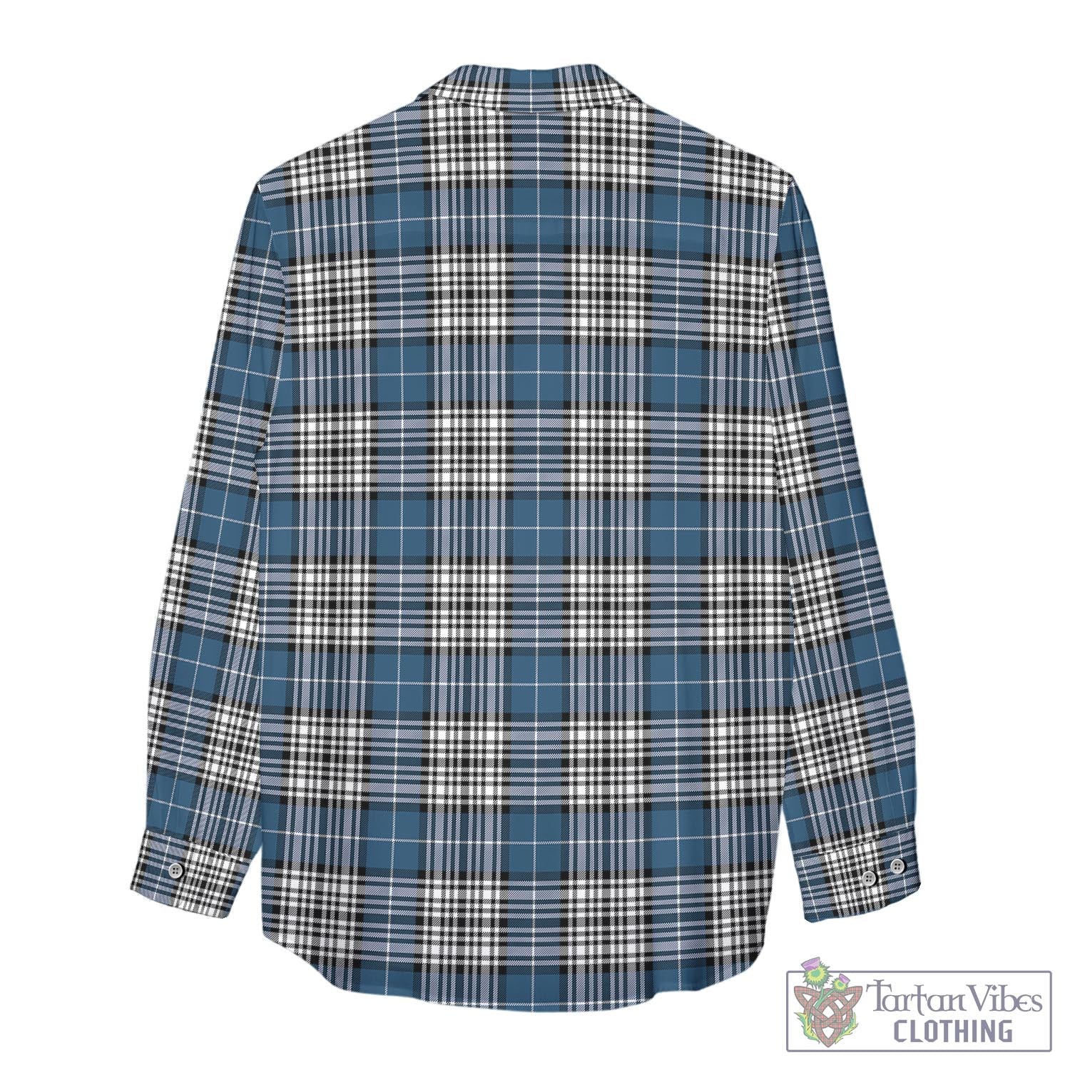 Tartan Vibes Clothing Napier Modern Tartan Womens Casual Shirt with Family Crest