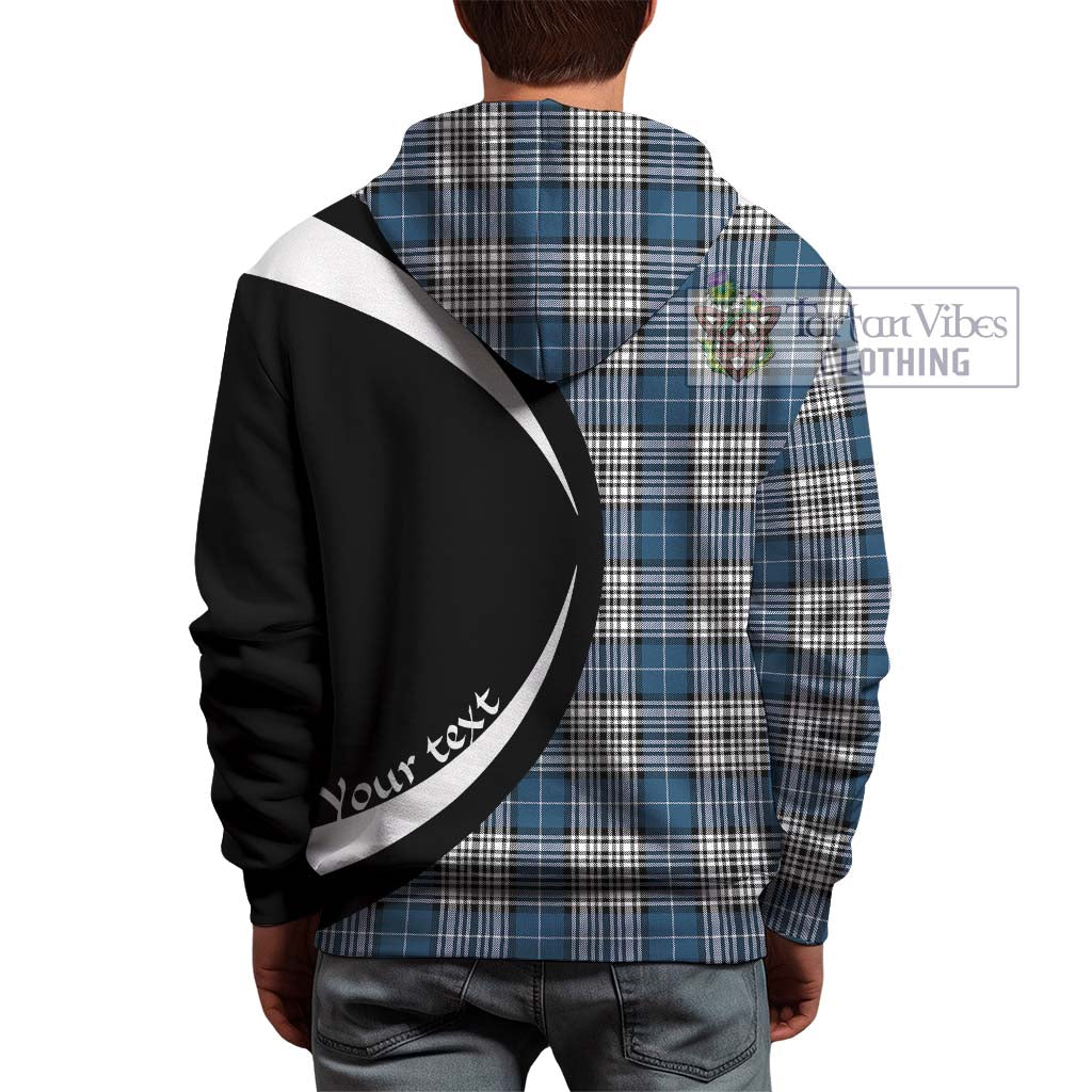 Napier Modern Tartan Hoodie with Family Crest Circle Style - Tartan Vibes Clothing