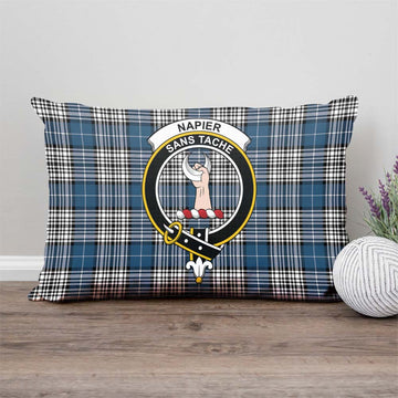 Napier Modern Tartan Pillow Cover with Family Crest