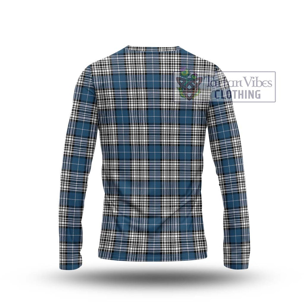 Napier Modern Tartan Long Sleeve T-Shirt with Family Crest DNA In Me Style - Tartanvibesclothing Shop