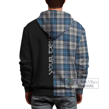 Napier Modern Tartan Hoodie with Family Crest and Half Of Me Style