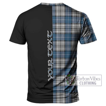 Napier Modern Tartan T-Shirt with Family Crest and Half Of Me Style