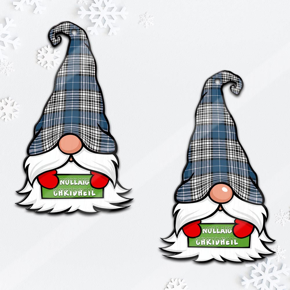 Napier Modern Gnome Christmas Ornament with His Tartan Christmas Hat Mica Ornament - Tartanvibesclothing