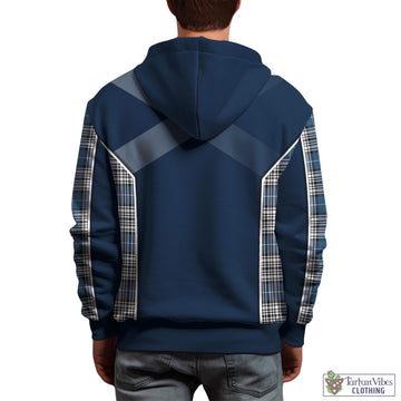 Napier Modern Tartan Hoodie with Family Crest and Scottish Thistle Vibes Sport Style