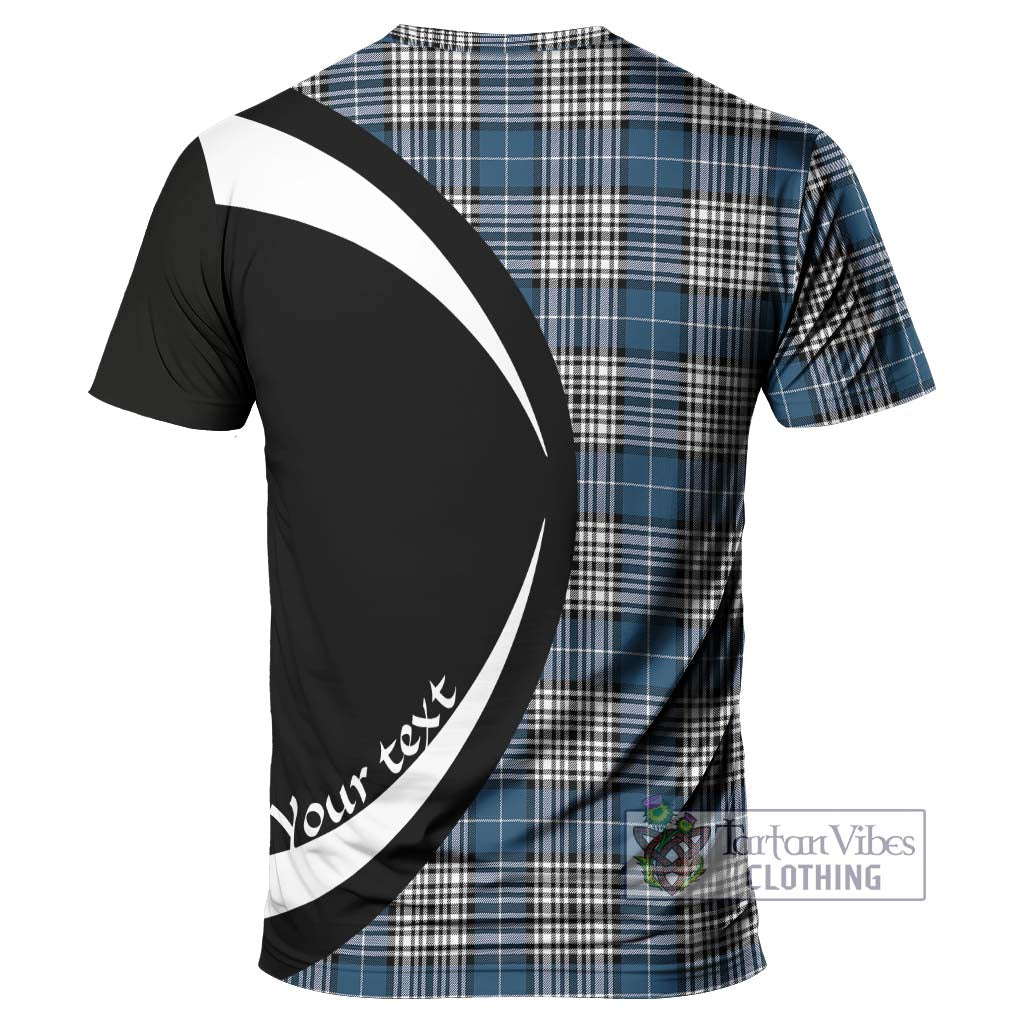 Tartan Vibes Clothing Napier Modern Tartan T-Shirt with Family Crest Circle Style