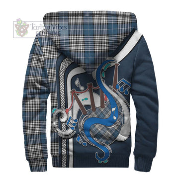 Napier Modern Tartan Sherpa Hoodie with Epic Bagpipe Style