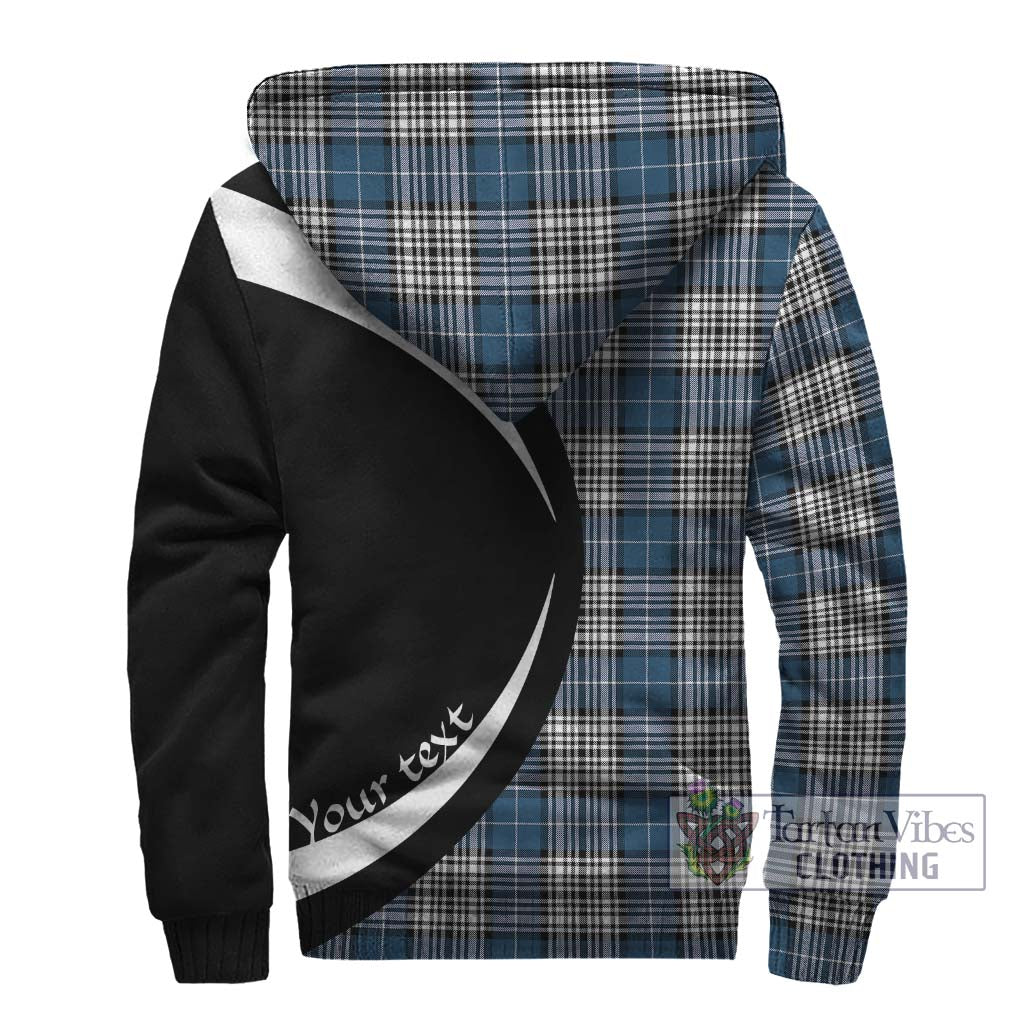 Napier Modern Tartan Sherpa Hoodie with Family Crest Circle Style - Tartan Vibes Clothing