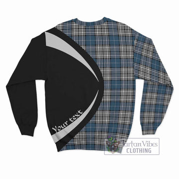 Napier Modern Tartan Sweatshirt with Family Crest Circle Style