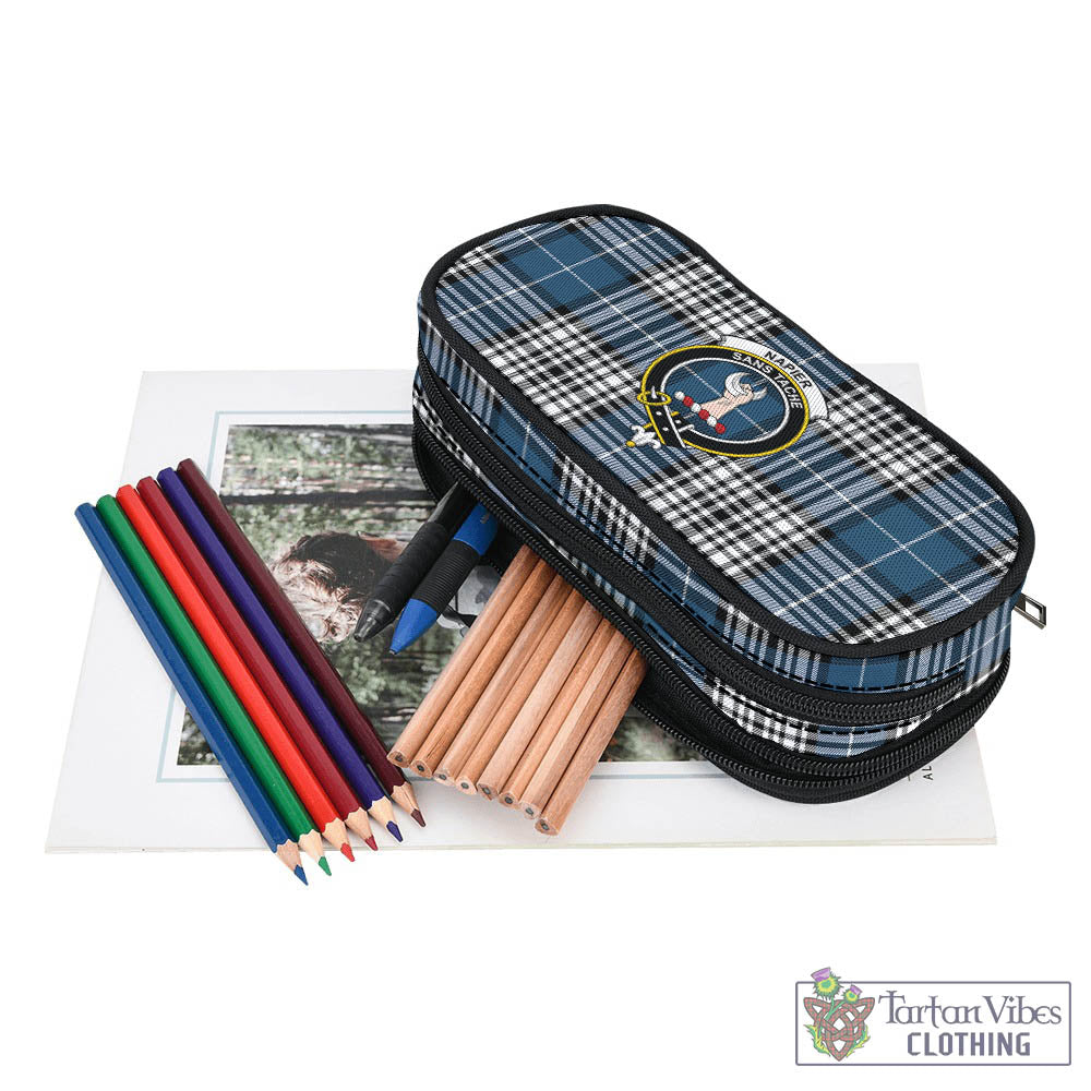 Tartan Vibes Clothing Napier Modern Tartan Pen and Pencil Case with Family Crest