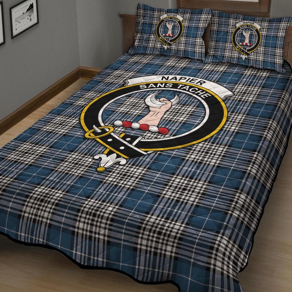 Napier Modern Tartan Quilt Bed Set with Family Crest
