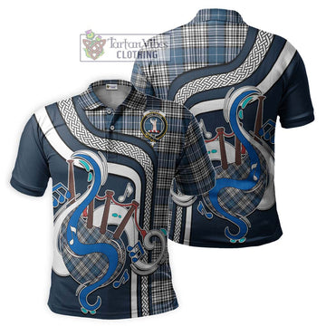 Napier Modern Tartan Polo Shirt with Epic Bagpipe Style