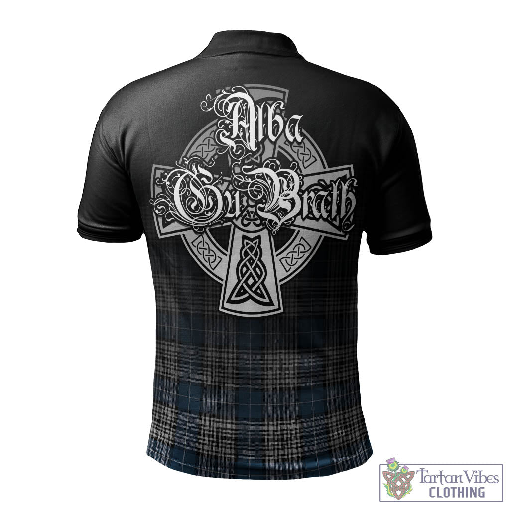 Tartan Vibes Clothing Napier Modern Tartan Polo Shirt Featuring Alba Gu Brath Family Crest Celtic Inspired