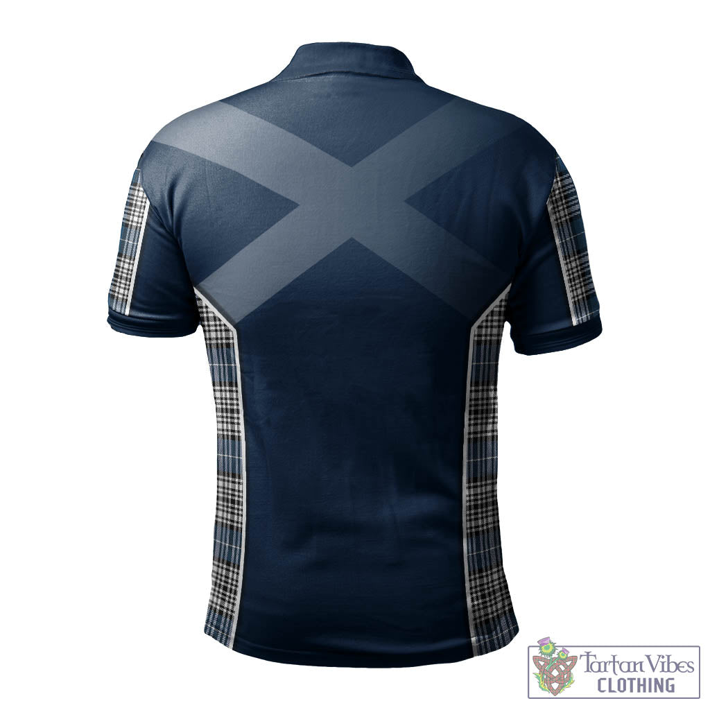 Tartan Vibes Clothing Napier Modern Tartan Men's Polo Shirt with Family Crest and Lion Rampant Vibes Sport Style