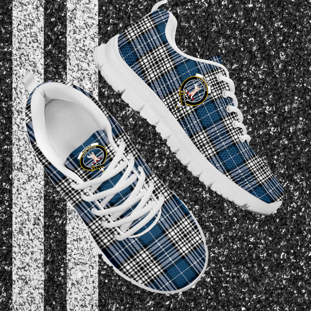 Napier Modern Tartan Sneakers with Family Crest - Tartan Vibes Clothing