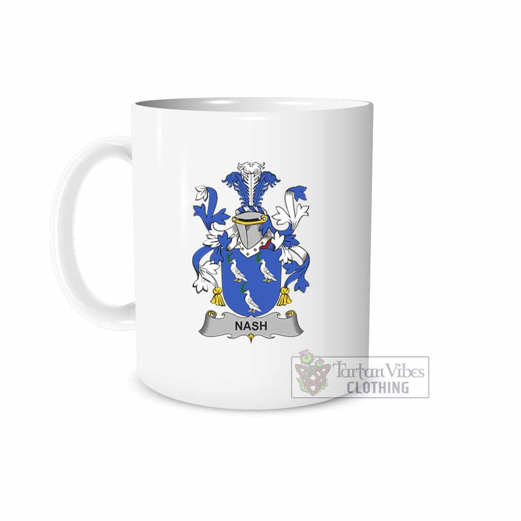 Nash Irish Clan Coat of Arms Ceramic Mug White - 2D-tartanvibesclothing