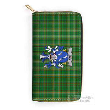 Nash Irish Clan Tartan Women's Leather Wallet with Coat of Arms One Size 19.7*10.5*3.5 cm - Tartan Vibes Clothing