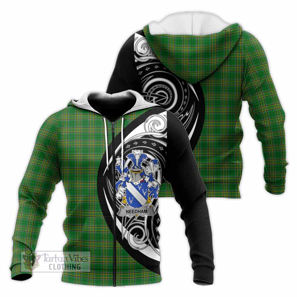 Needham Irish Clan Knitted Hoodie Celtic Circle Style Unisex Knitted Zip Hoodie - Tartan Vibes Clothing