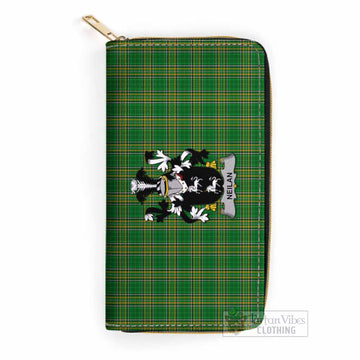 Neilan Irish Clan Tartan Women's Leather Wallet with Coat of Arms One Size 19.7*10.5*3.5 cm - Tartan Vibes Clothing