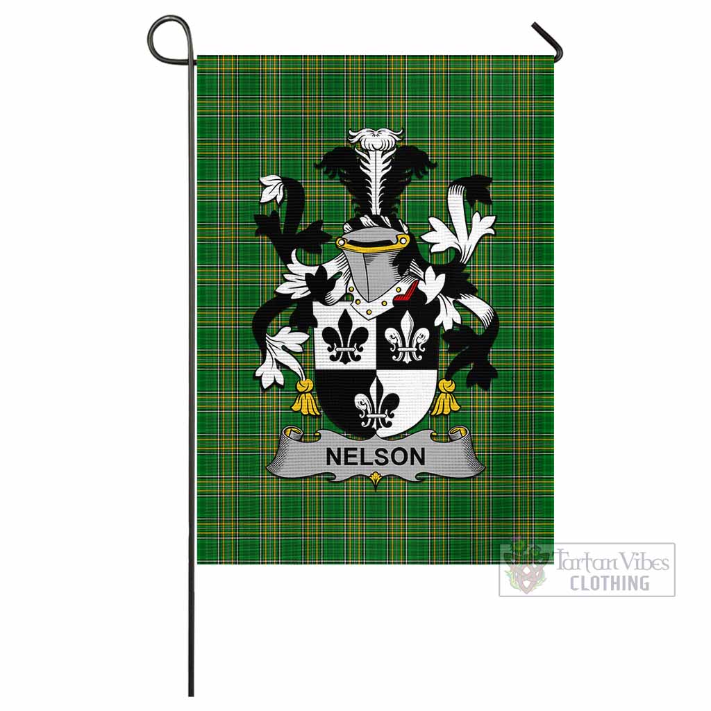 Tartan Vibes Clothing Nelson Irish Clan Flag with Coat of Arms