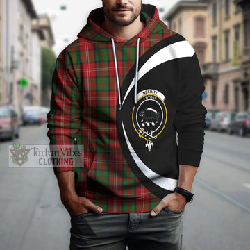 Nesbitt Tartan Hoodie with Family Crest Circle Style