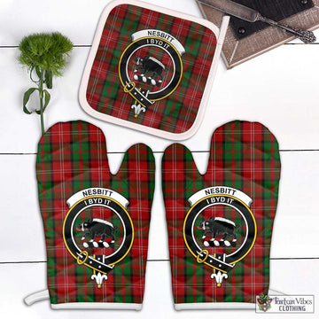 Nesbitt Tartan Combo Oven Mitt & Pot-Holder with Family Crest