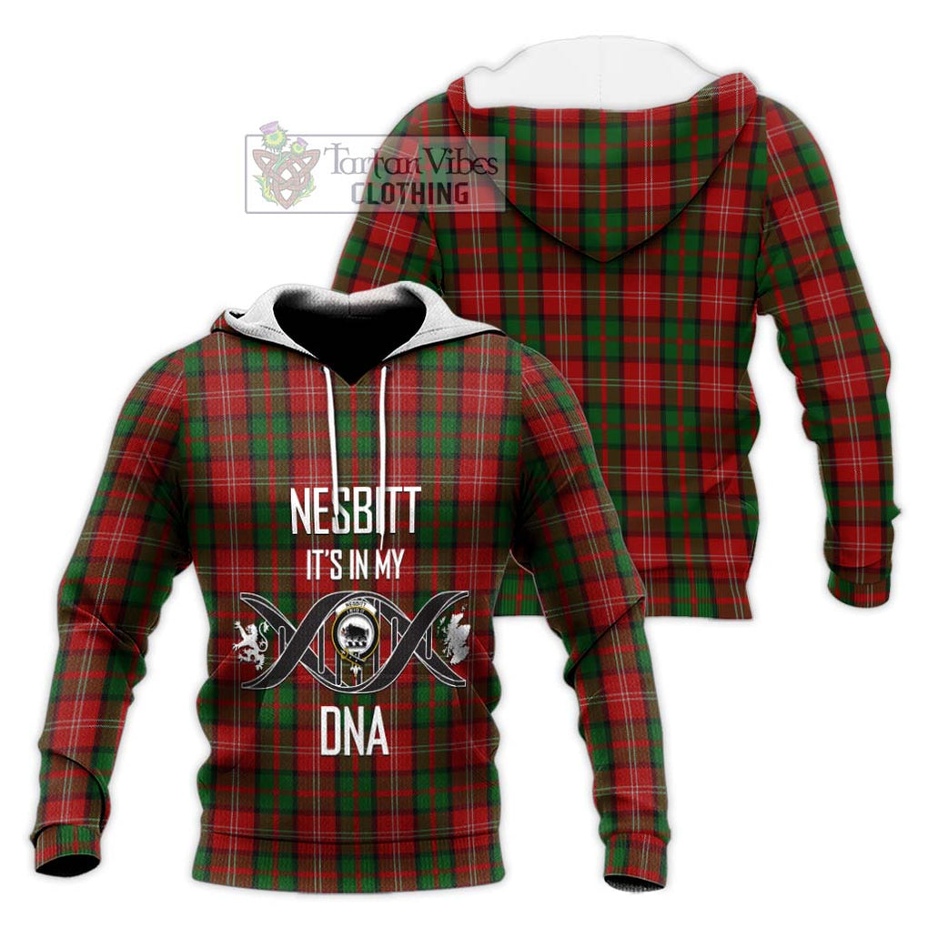 Nesbitt Tartan Knitted Hoodie with Family Crest DNA In Me Style Unisex Knitted Pullover Hoodie - Tartanvibesclothing Shop