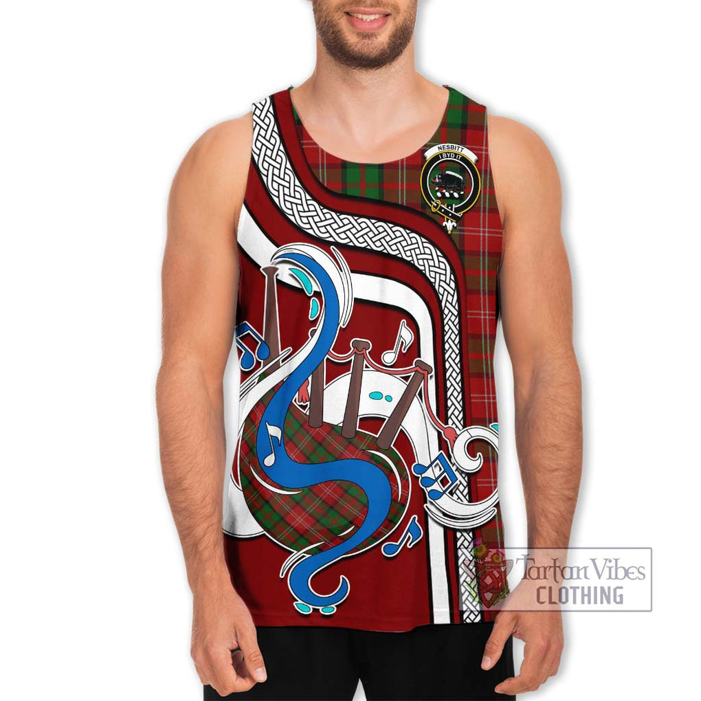 Nesbitt Tartan Men's Tank Top with Epic Bagpipe Style Men - Tartanvibesclothing Shop