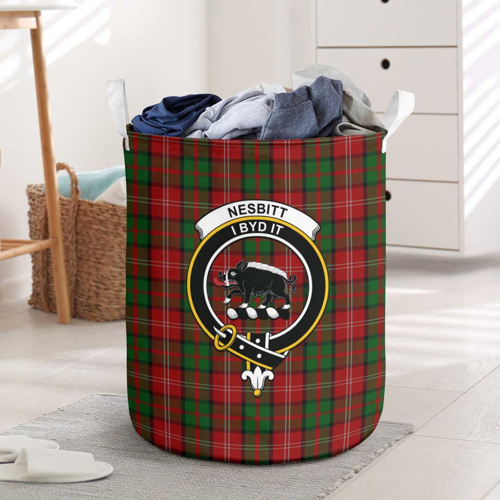 Nesbitt Tartan Laundry Basket with Family Crest One Size - Tartanvibesclothing Shop