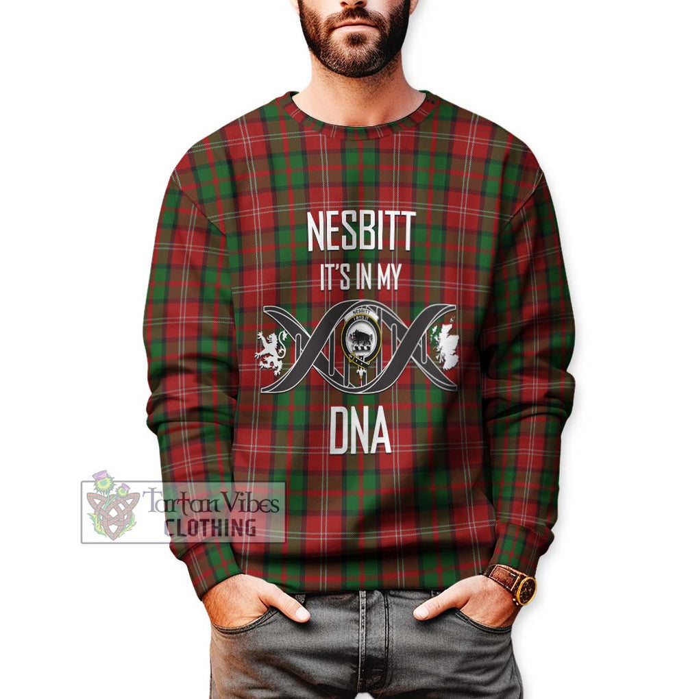 Nesbitt Tartan Sweatshirt with Family Crest DNA In Me Style Unisex - Tartanvibesclothing Shop