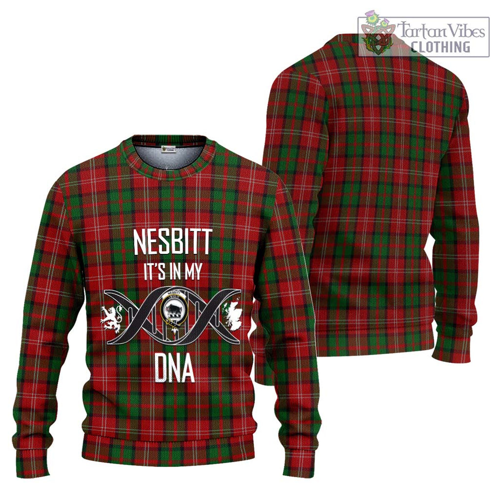 Nesbitt Tartan Knitted Sweater with Family Crest DNA In Me Style Unisex - Tartanvibesclothing Shop