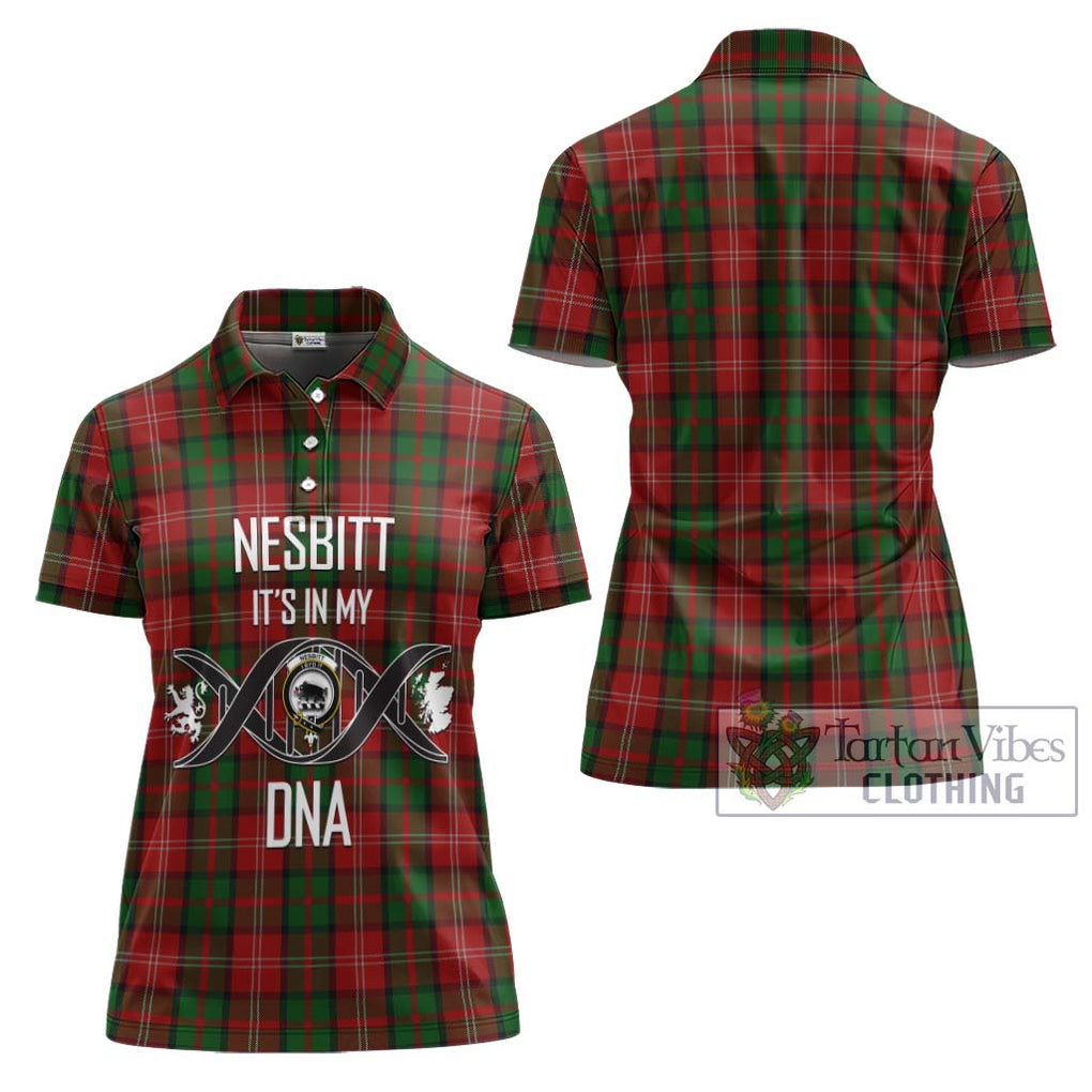 Nesbitt Tartan Women's Polo Shirt with Family Crest DNA In Me Style - Tartanvibesclothing Shop