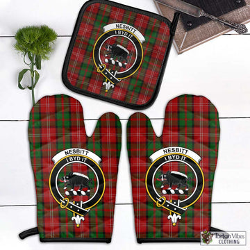 Nesbitt Tartan Combo Oven Mitt & Pot-Holder with Family Crest