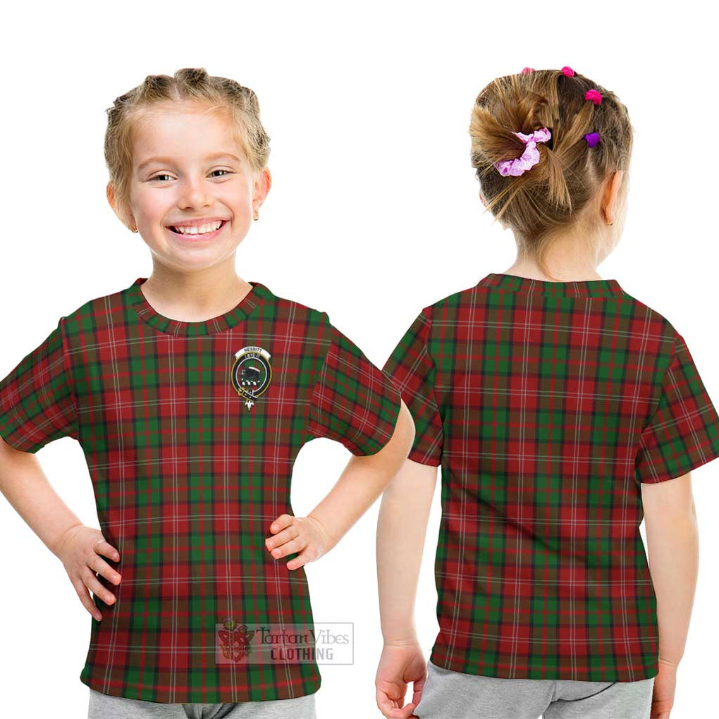 Nesbitt Tartan Kid T-Shirt with Family Crest - Tartanvibesclothing Shop