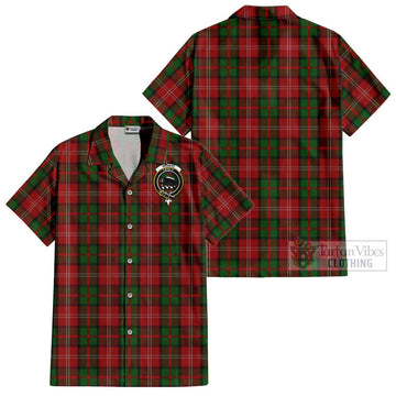 Nesbitt Tartan Cotton Hawaiian Shirt with Family Crest