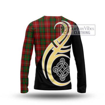 Nesbitt Tartan Long Sleeve T-Shirt with Family Crest and Celtic Symbol Style