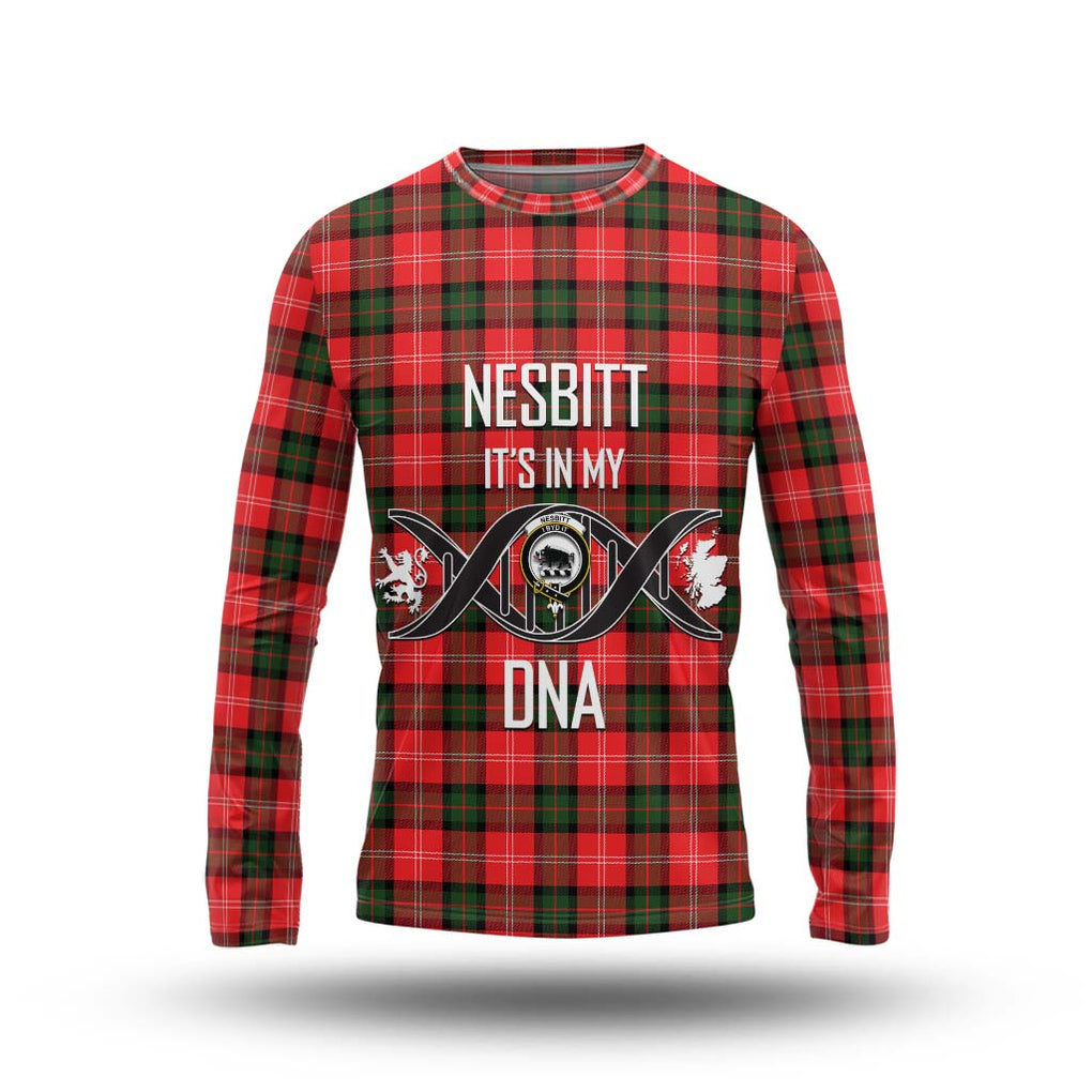 Nesbitt (Nisbet) Tartan Long Sleeve T-Shirt with Family Crest DNA In Me Style Unisex - Tartanvibesclothing Shop